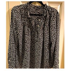 JCrew Factory blk & wh blouse blouse top